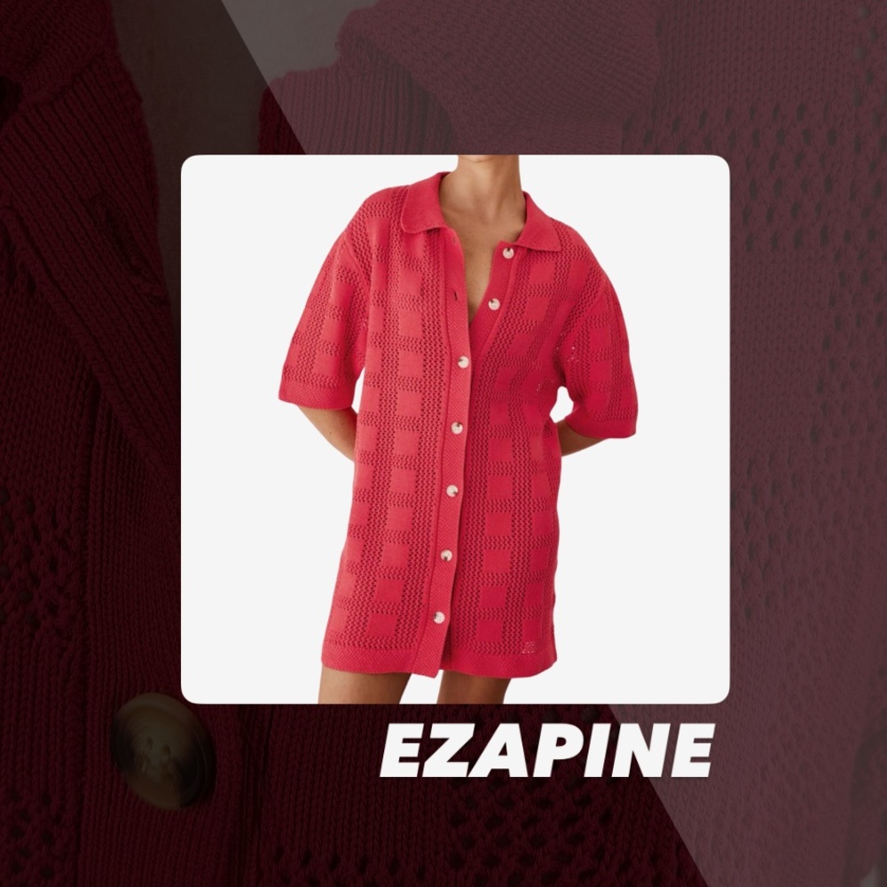 EUC Ezapine Red Crochet Coverup